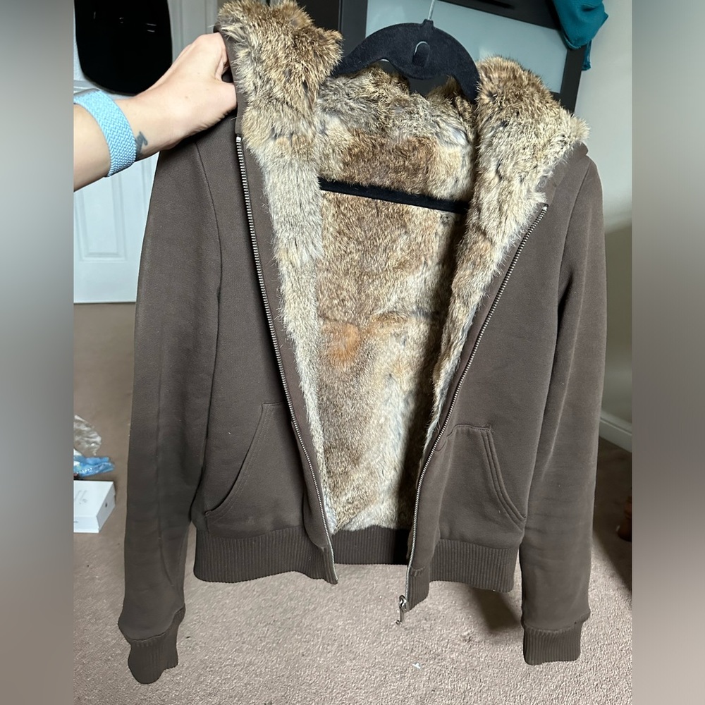 Reversible Vintage Juicy Couture Real Natural Rabbit Fur Sweater
